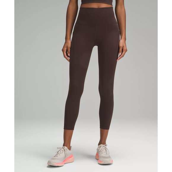 Lululemon. Wunder Train High-Rise Tight with Pockets 25" Espresso Size 8 NWT - Picture 4 of 11